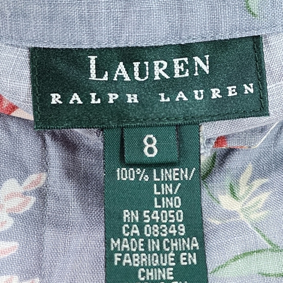 Lauren Ralph Lauren Floral High Waist Shorts - Blue and Red - Picture 3 of 7